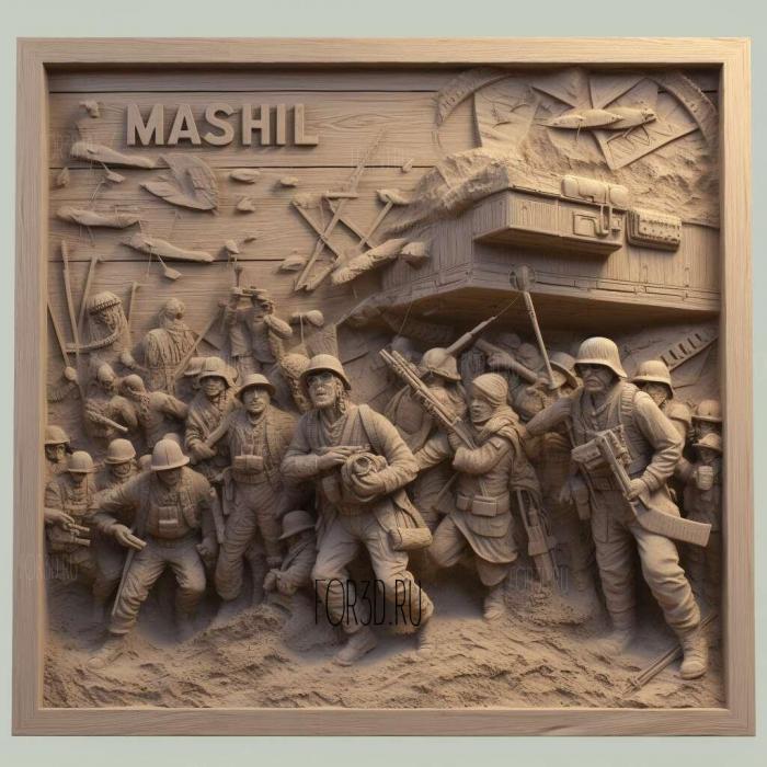 MASH movie 1 stl model for CNC